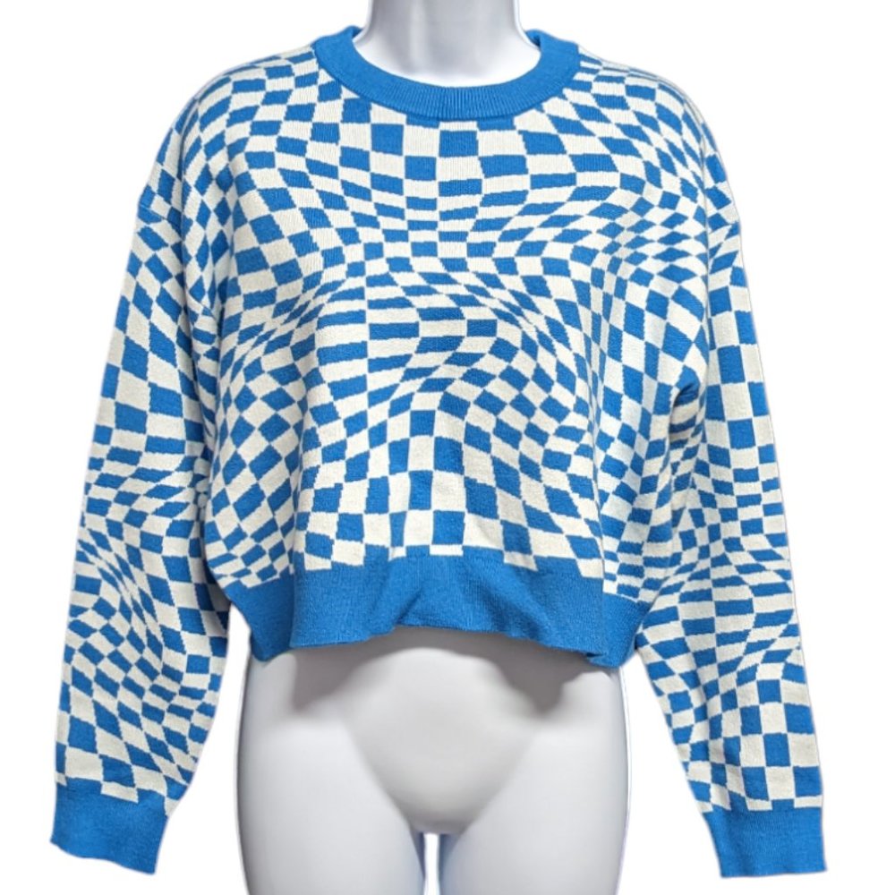 FB Sister Knitwear Cropped Sweater Long Sleeve Crop Top Women's Size Large